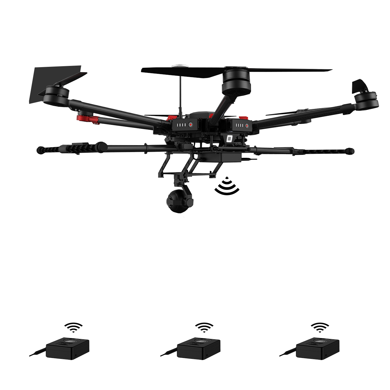 Precision Landing System drone point landing on moving platform