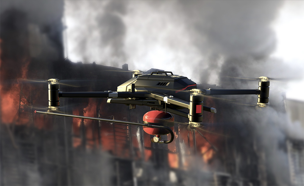 Hercules FDT100 drone for fire fighting